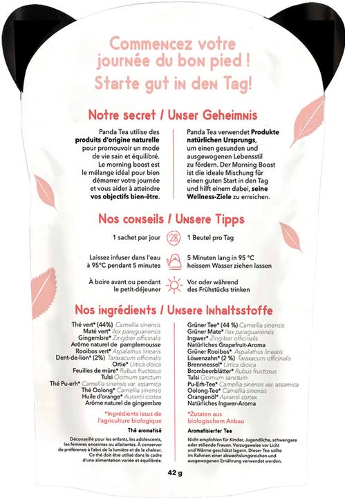 Immagine prodotto Panda Tea Morning Boost Grüntee (42 g)