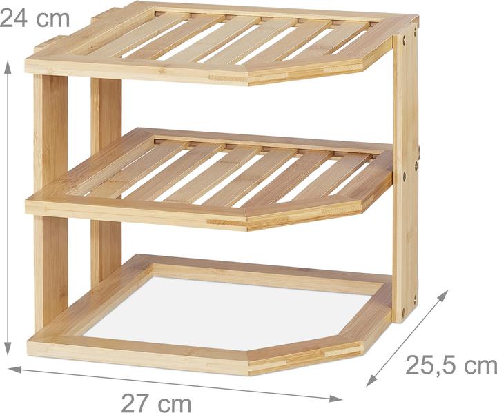 Actual product image Relaxdays corner shelf (27 x 25.50 x 24 cm)