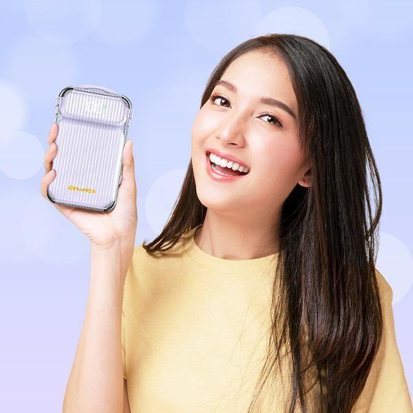 Produktbild Awei PowerBank P89K 10000mAh 38,5W czarny/black + kable PD/Lightning (10000 mAh, 22 W, 38.50 Wh)