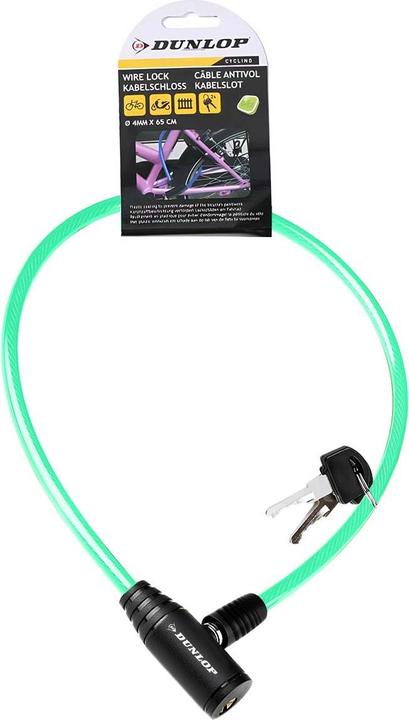 Actual product image Dunlop Cable, anti-theft device for a bicycle (green)