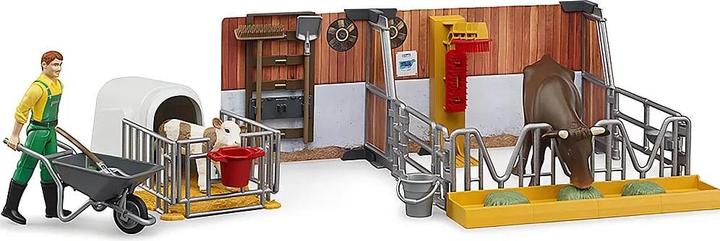 Actual product image Bruder Cow and calf barn with farmer