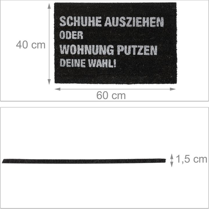 Produktbild Relaxdays Fussmatte (60 x 40 x 1.5 cm)