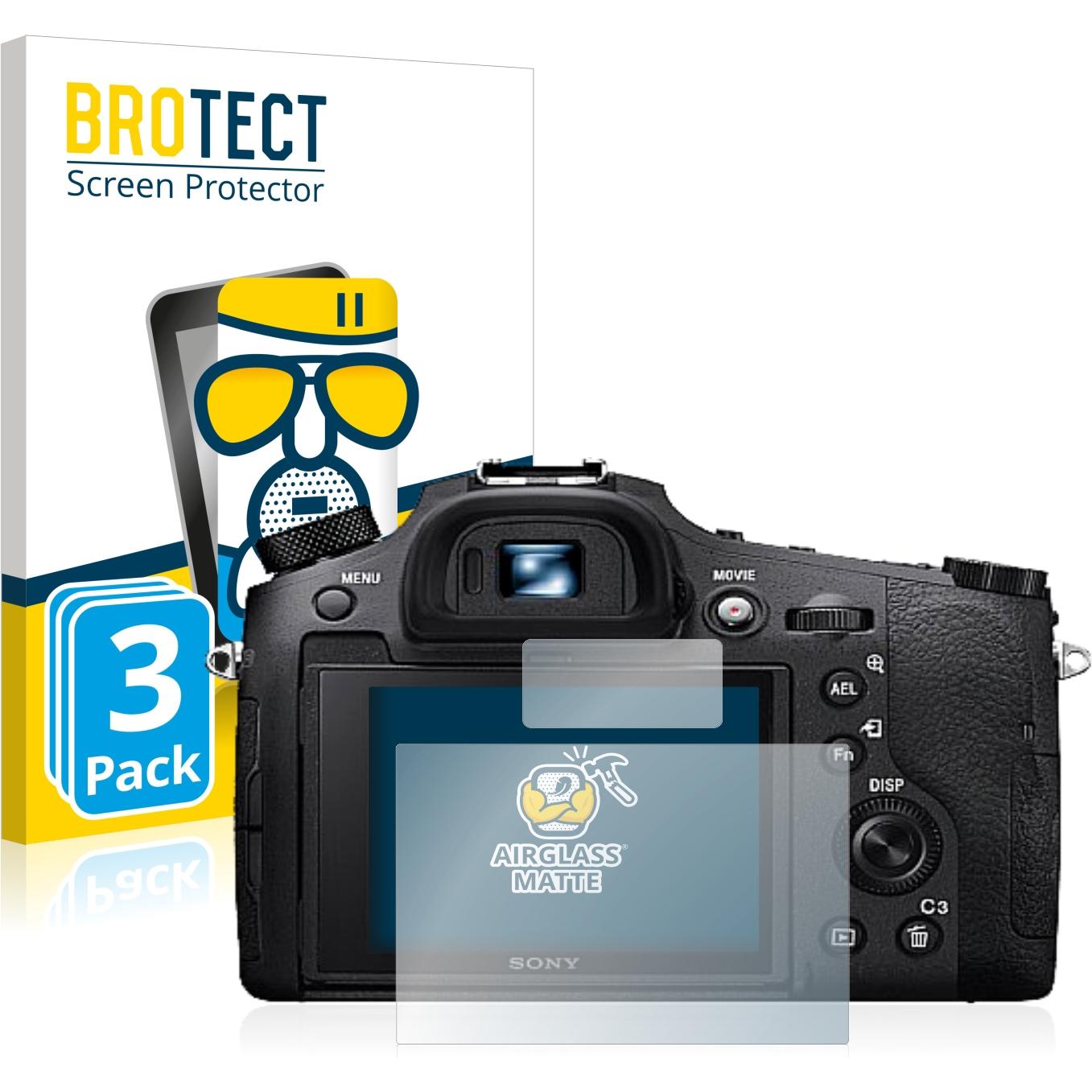 BROTECT AirGlass Panzerglasfolie Matt (Displayschutz, Cyber-Shot DSC-RX10 IV), Kameraschutz