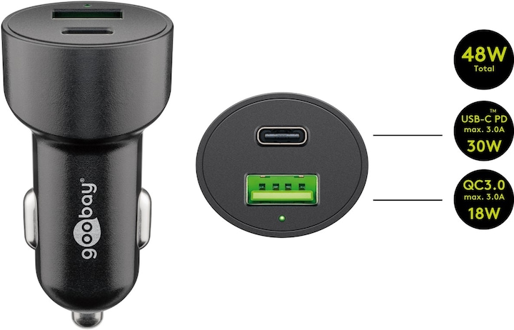 Actual product image Goobay Car quick charger