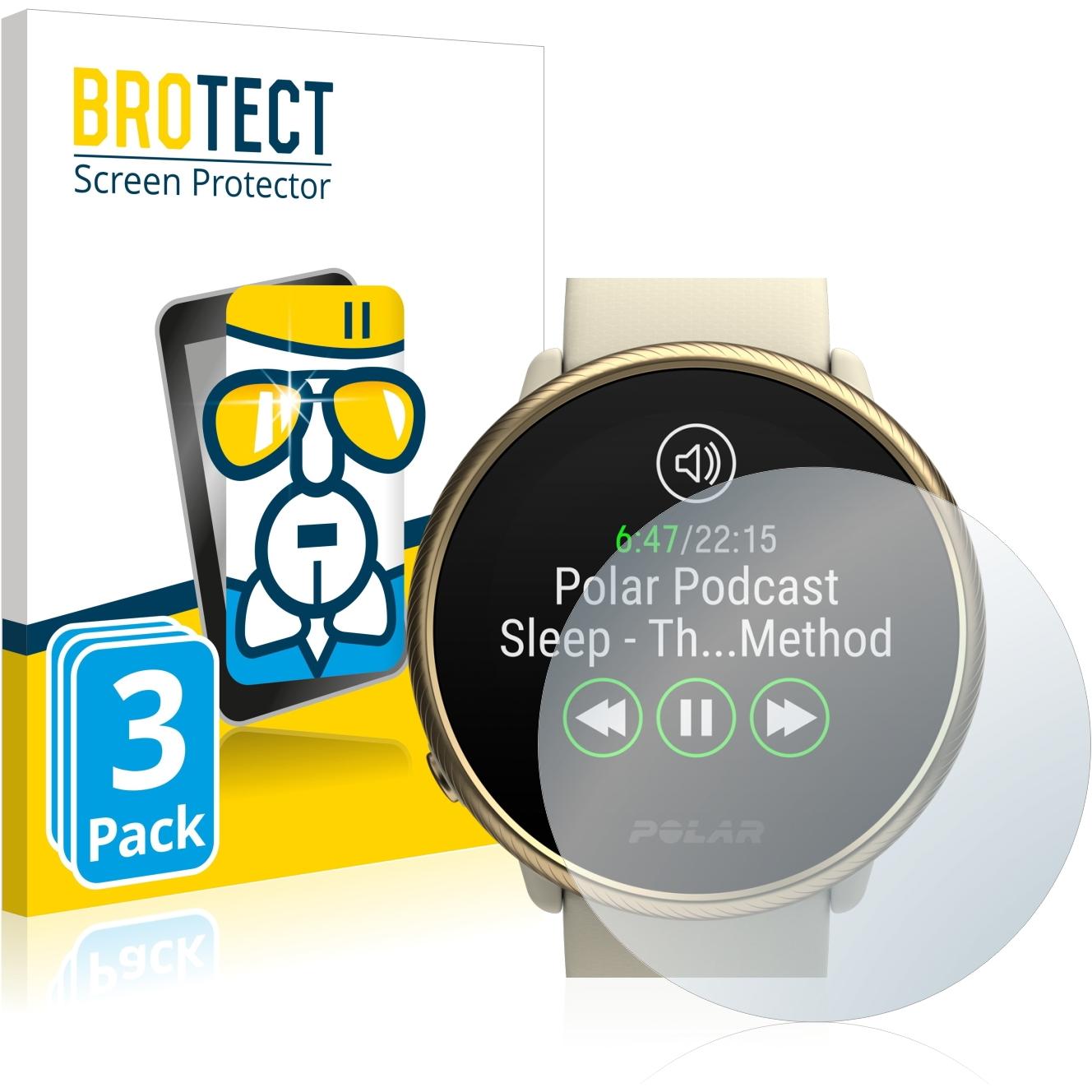 BROTECT AirGlass Panzerglasfolie, Smartwatch Schutzfolie, Transparent