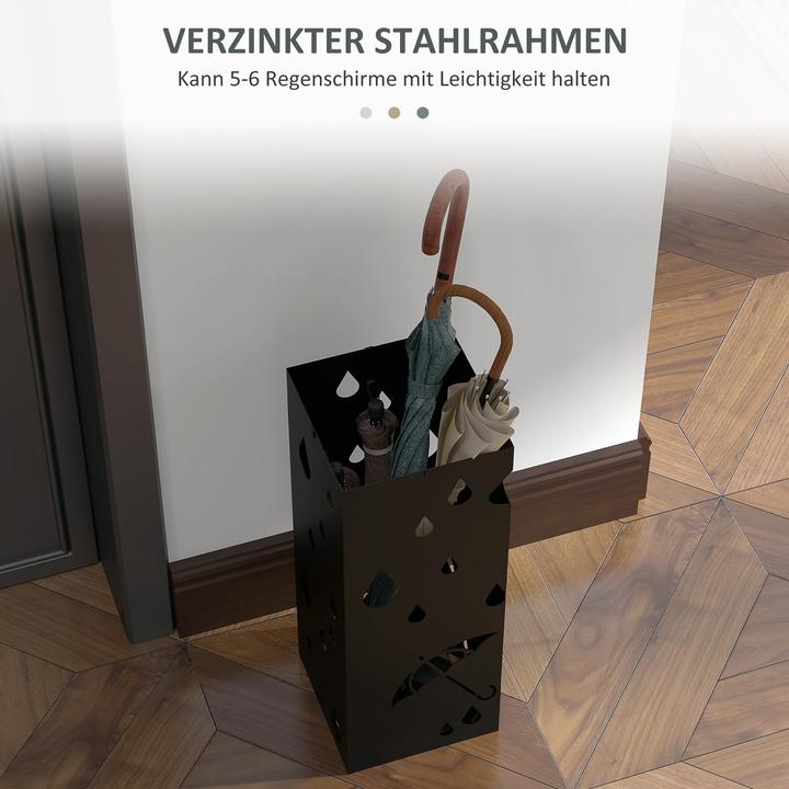 Image du produit Homcom Schirmhalter Stahl Schwarz