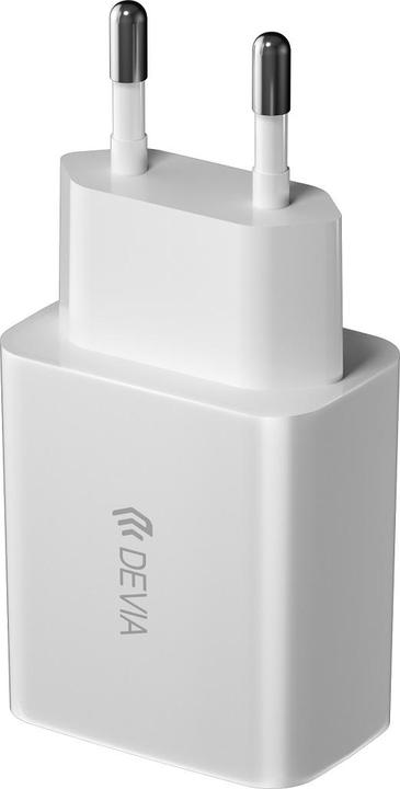Actual product image Devia wall charger Smart 2x USB 2,4A white + Lightning cable