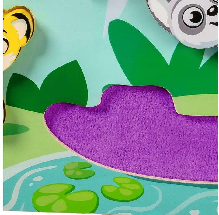 Productafbeelding Ravensburger Magnetisches Holz-Fühl-Puzzle: Dschungel (6 onderdelen)