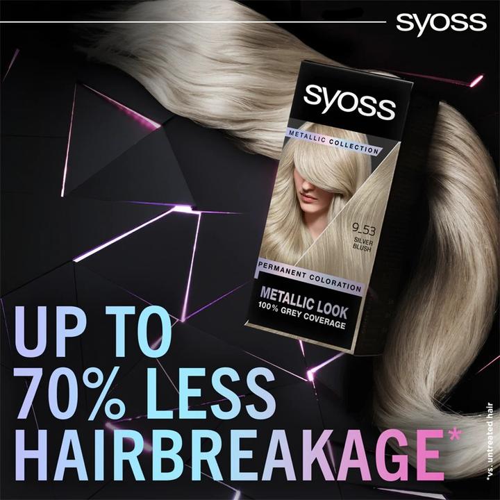 Actual product image Syoss Permanent Colour Hair Dye 9-53 Silver Blush (9-53 Silver Blush)