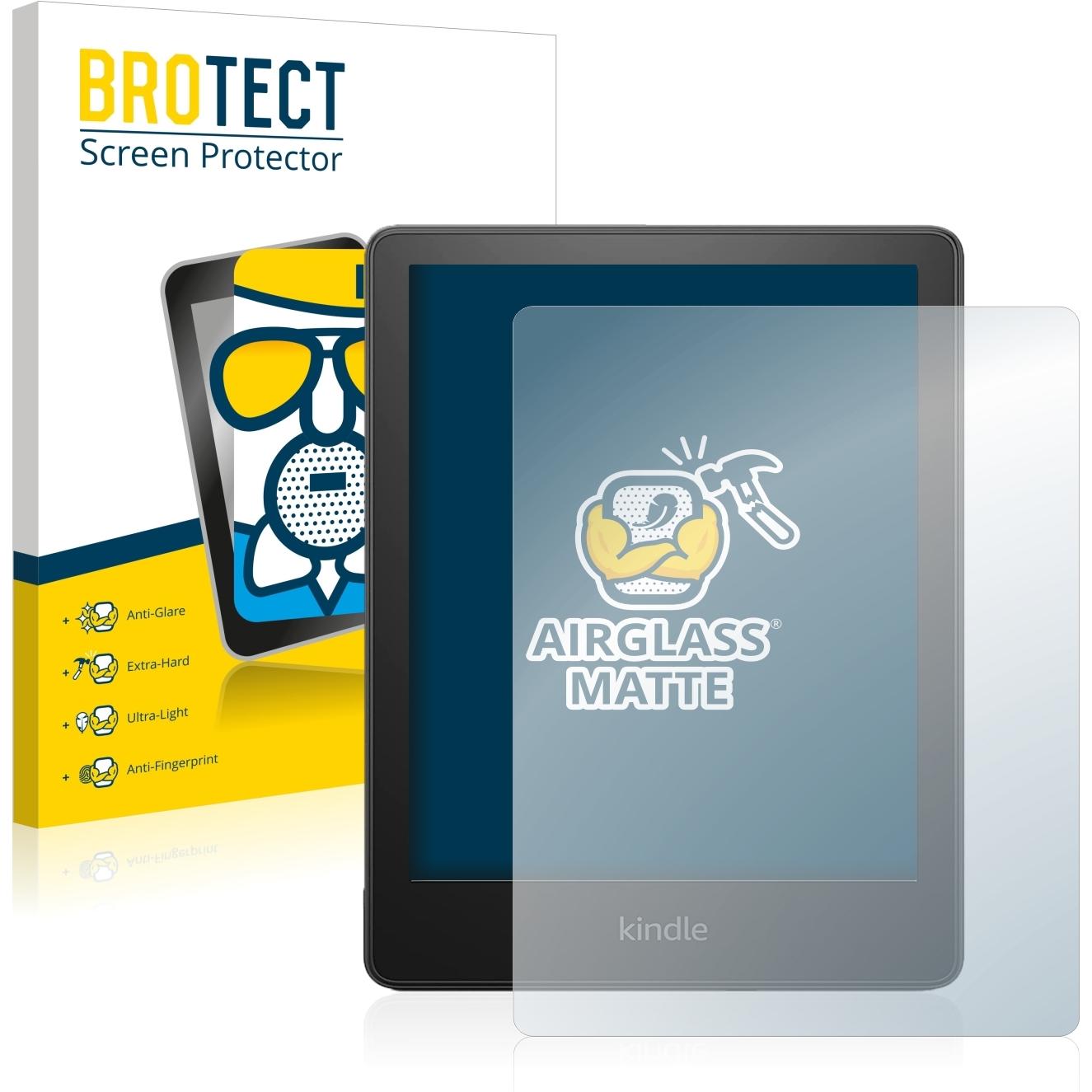 BROTECT AirGlass Panzerglasfolie Matt (Kindle Paperwhite 2021), eReader Zubehör, Grau