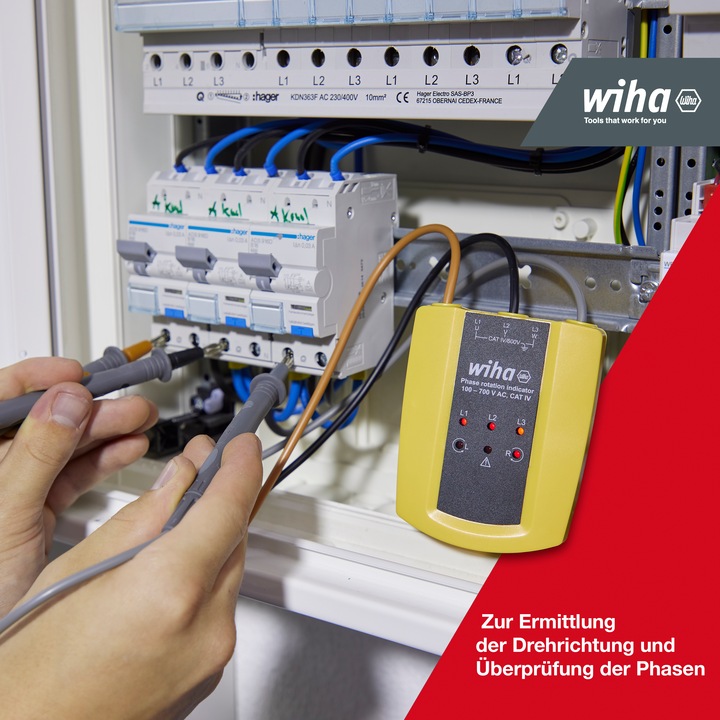 Produktbild Wiha Drehfeldrichtungsanzeiger (CAT III 1000V, CAT IV 600V)