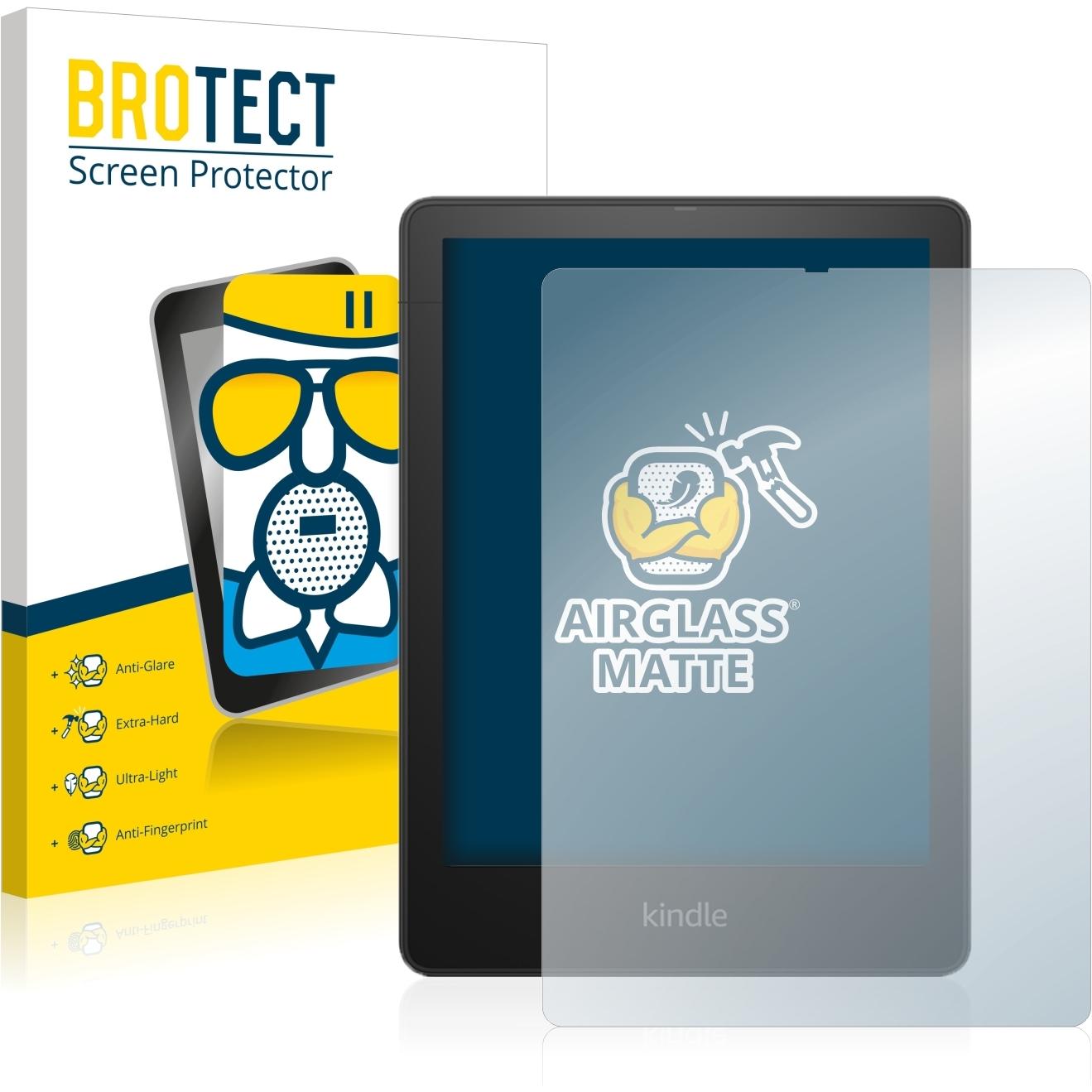 BROTECT AirGlass Panzerglasfolie Matt (Kindle Paperwhite 2021), eReader Zubehör, Grau