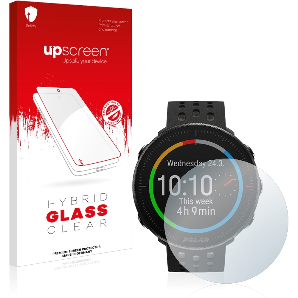 upscreen Scratch Shield Panzerglasfolie, Smartwatch Schutzfolie, Transparent