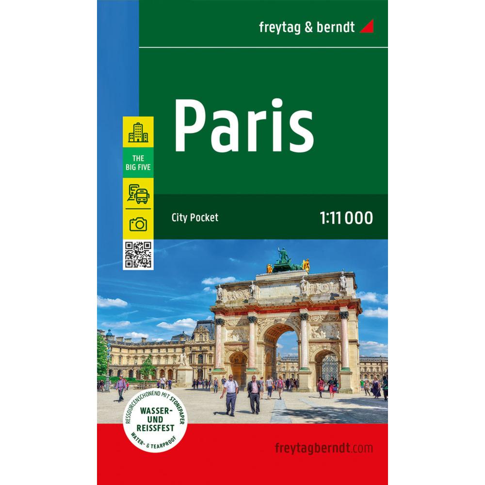 Paris, Stadtplan 1:11.000, freytag & be, Landkarte