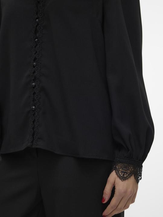 Image du produit Vero Moda Coupe normale Encolure en V Manches avec bouton Coupe volumineuse des bras Top Blouse (XS)