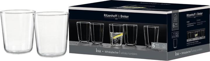Produktbild Ritzenhoff & Breker Whiskyglas LOA, 315 ml aus Kalk-Soda, spülmaschinenfest, Höhe: 100 mm (3.15 dl, 6x, Whiskygläser)