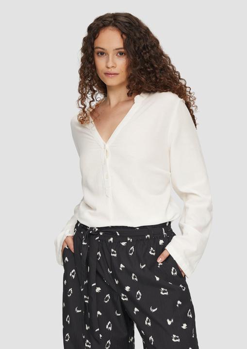 Image du produit S.Oliver Bluse Bluse mit Stehkragen und Knopfleiste (46)