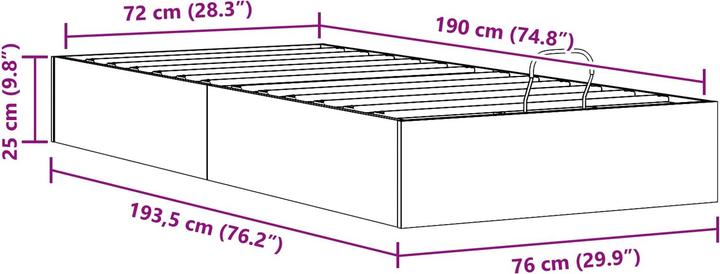 Image du produit vidaXL Bettrahmen (70 x 190 cm)