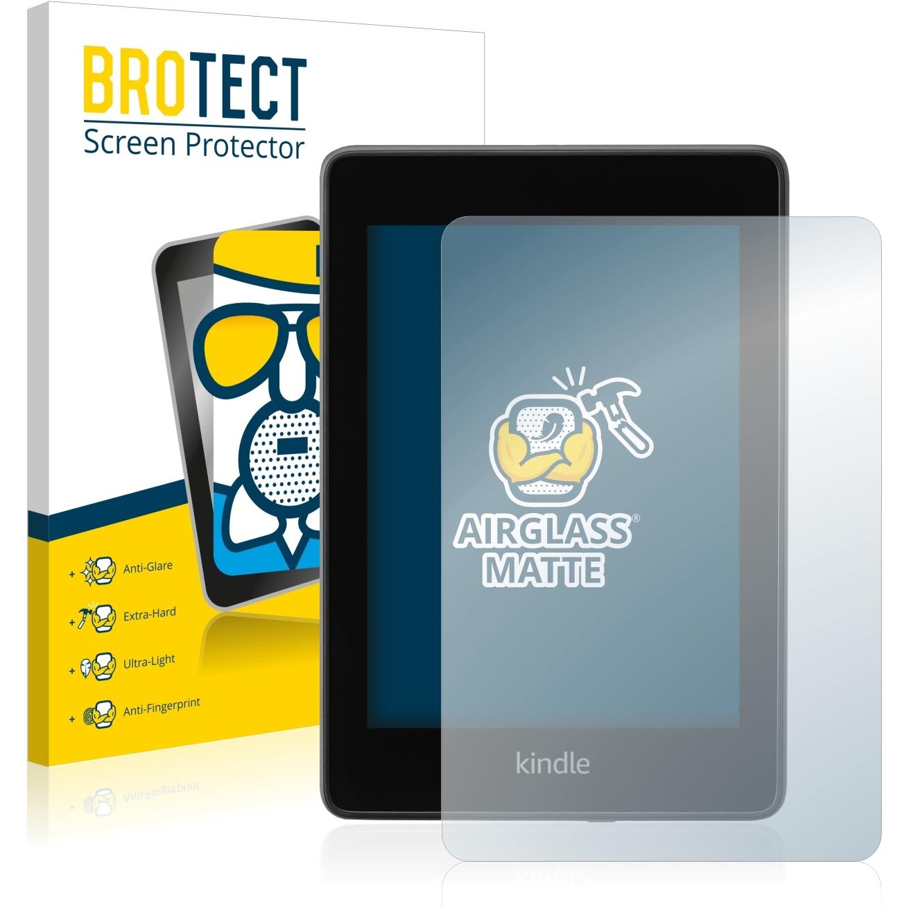BROTECT AirGlass Panzerglasfolie Matt (Kindle Paperwhite 2018), eReader Zubehör, Grau