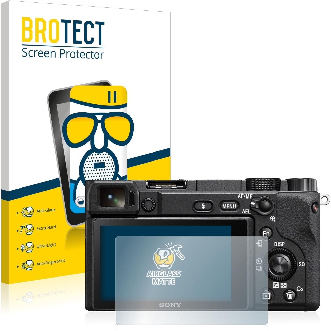 BROTECT AirGlass Panzerglasfolie Matt (Displayschutz, Alpha 6400), Kameraschutz