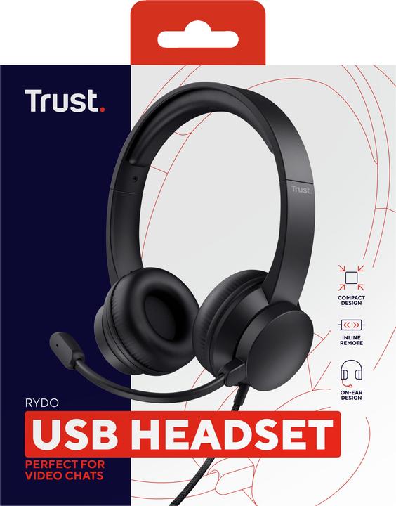 Productafbeelding Trust Koptelefoon Rydo voor PC en notebook (Bedraad, USB-A)