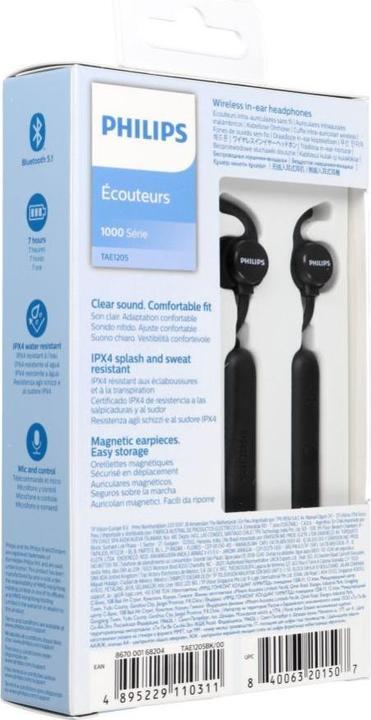Produktbild Philips TAE1205BK/00 (Keine Geräuschunterdrückung, 7 h, Kabellos)