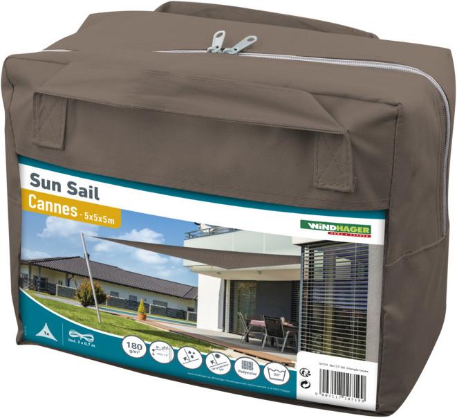 Image du produit Windhager SunSail CANNES Triangle (500 x 500 cm)