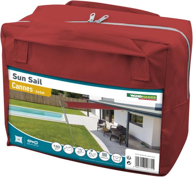 Actual product image Windhager Sun Sail CANNES Square (400 x 400 cm)