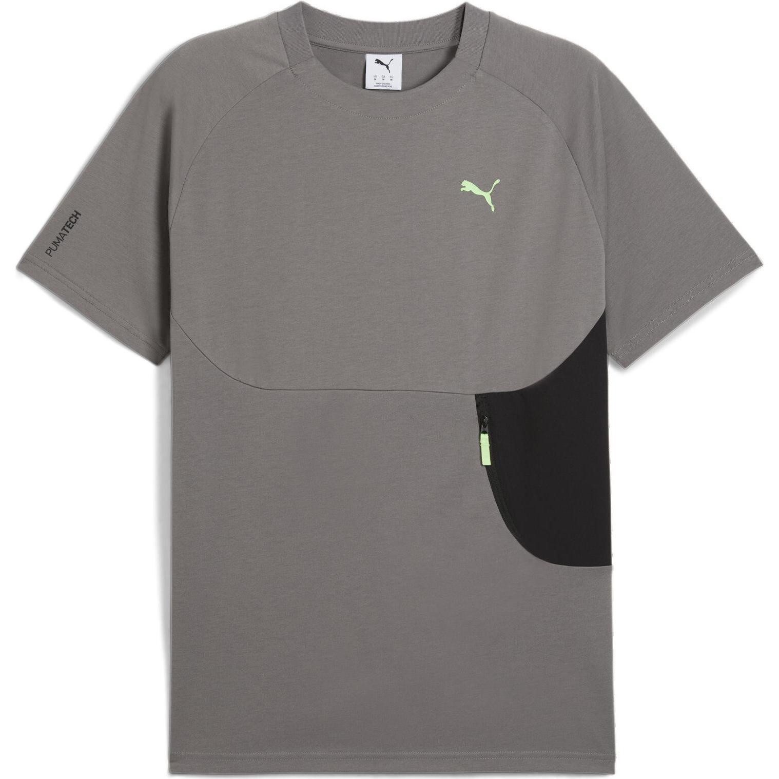 Puma, Herren, Sportshirt, PUMATECH Pocket Tee (M), Grau, M