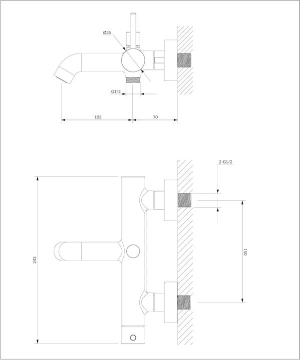 Produktbild Omnires y - badkraan met accessoires, zwart