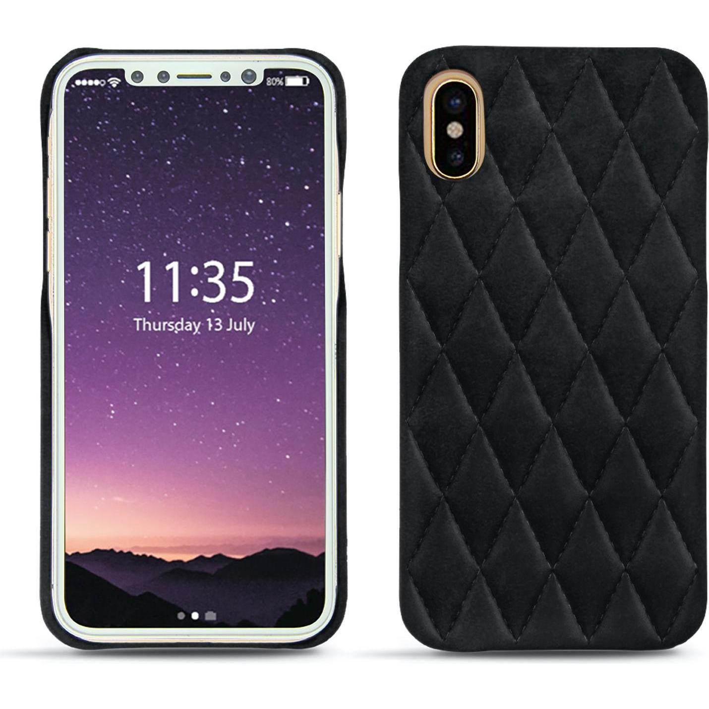 Thumbnail - Noreve Lederschutzhülle (Apple iPhone XS), Smartphone Hülle, Schwarz