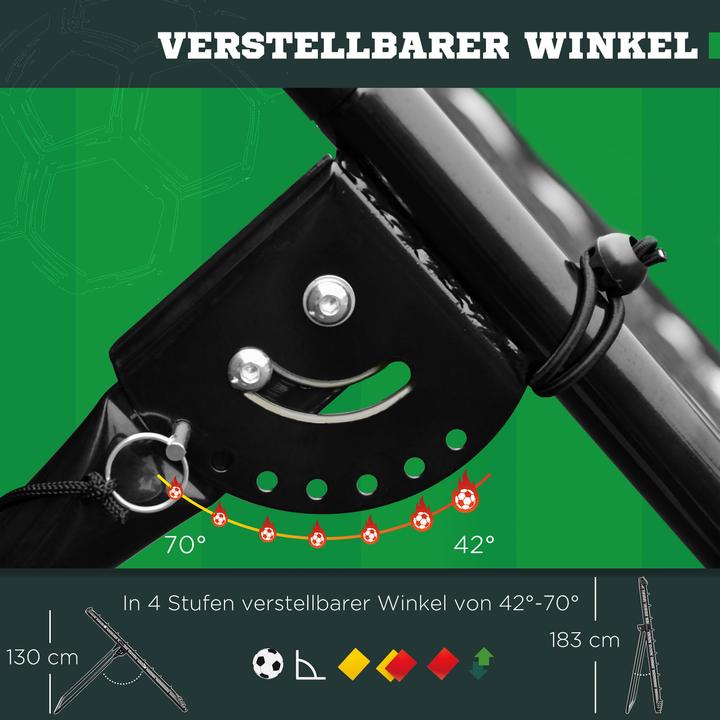 Produktbild Homcom Fussball Rebounder mit 4 verstellbaren Stufen