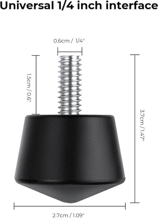 Produktbild K&F Concept 1/4 Tripod Foot Spike KF31.050 (Stativfuss)