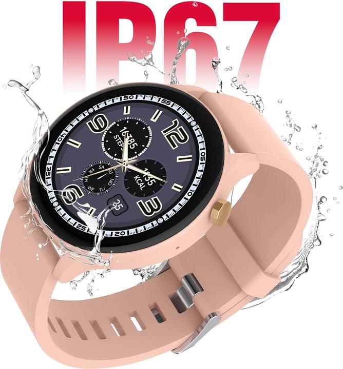 Actual product image Maxlife smartwatch MXSW-120 powder pink