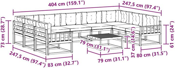 Produktbild vidaXL Outdoor-Sofagarnitur