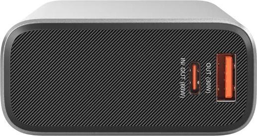 Actual product image Alogic Ruck 20000mAh Power Bank with 130W USB Charging, 20000 mAh, Black, Silver (20000 mAh, 130 W, 74 Wh)