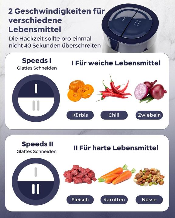 Actual product image Bear Rock Elektrischer Zerkleinerer & Fleischwolf (2000 ml, 600 W)