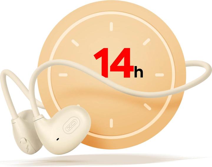 Image du produit xO Ecouteurs Bluetooth BS34 avec conduction osseuse beige (14 h, Sans fil)