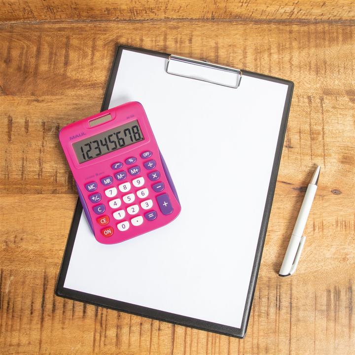 Actual product image Maul Calculator MJ550 Junior Pink (Solar cells)
