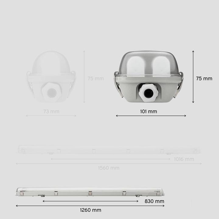 Actual product image Click-licht Wall & Ceiling Lights (3600 lm, G13)