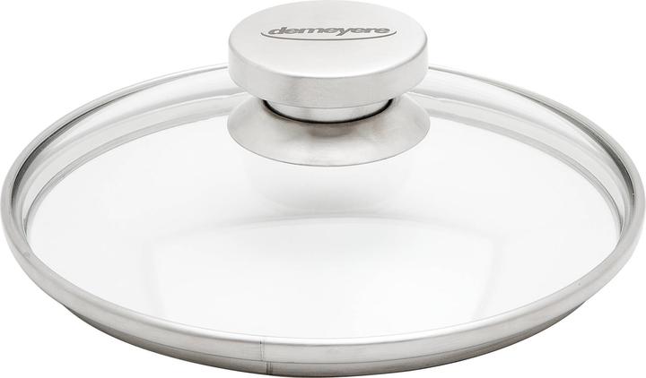 Demeyere Glazen deksel met roestvrijstalen ring 24cm (24 cm, Metaal, Glas)