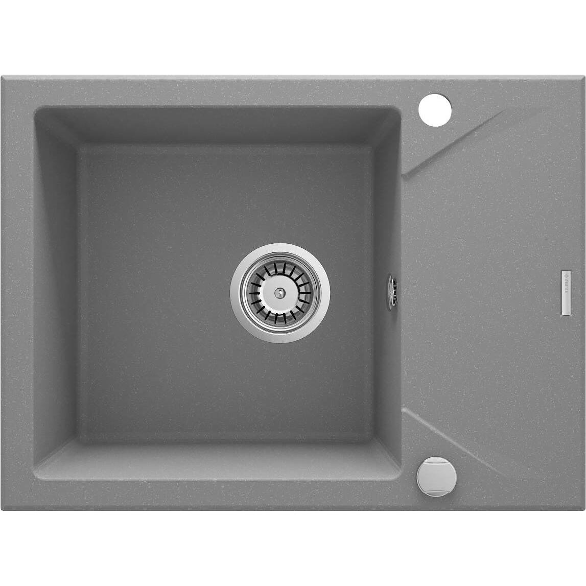 Deante Grigio Lavello, Lavello In Granito A 1 Vasca Con Scolapiatti (Lavello Montato, 59 Cm)