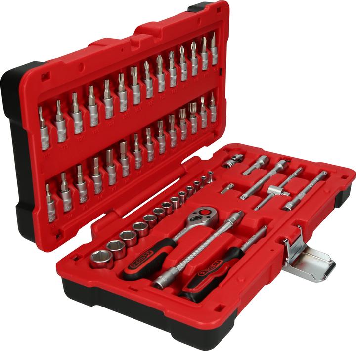 Immagine prodotto KS Tools Set di bussole da 1/4", 50 pezzi, Trazione laterale (1/4")