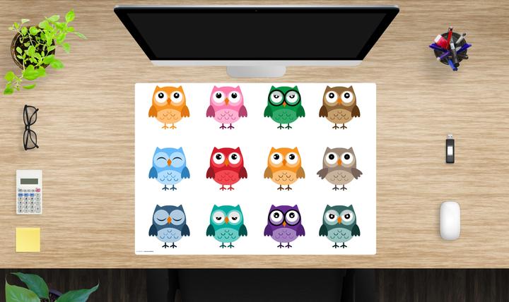 Produktbild CoverYourDesk Schreibtischunterlage Bunte Eulen