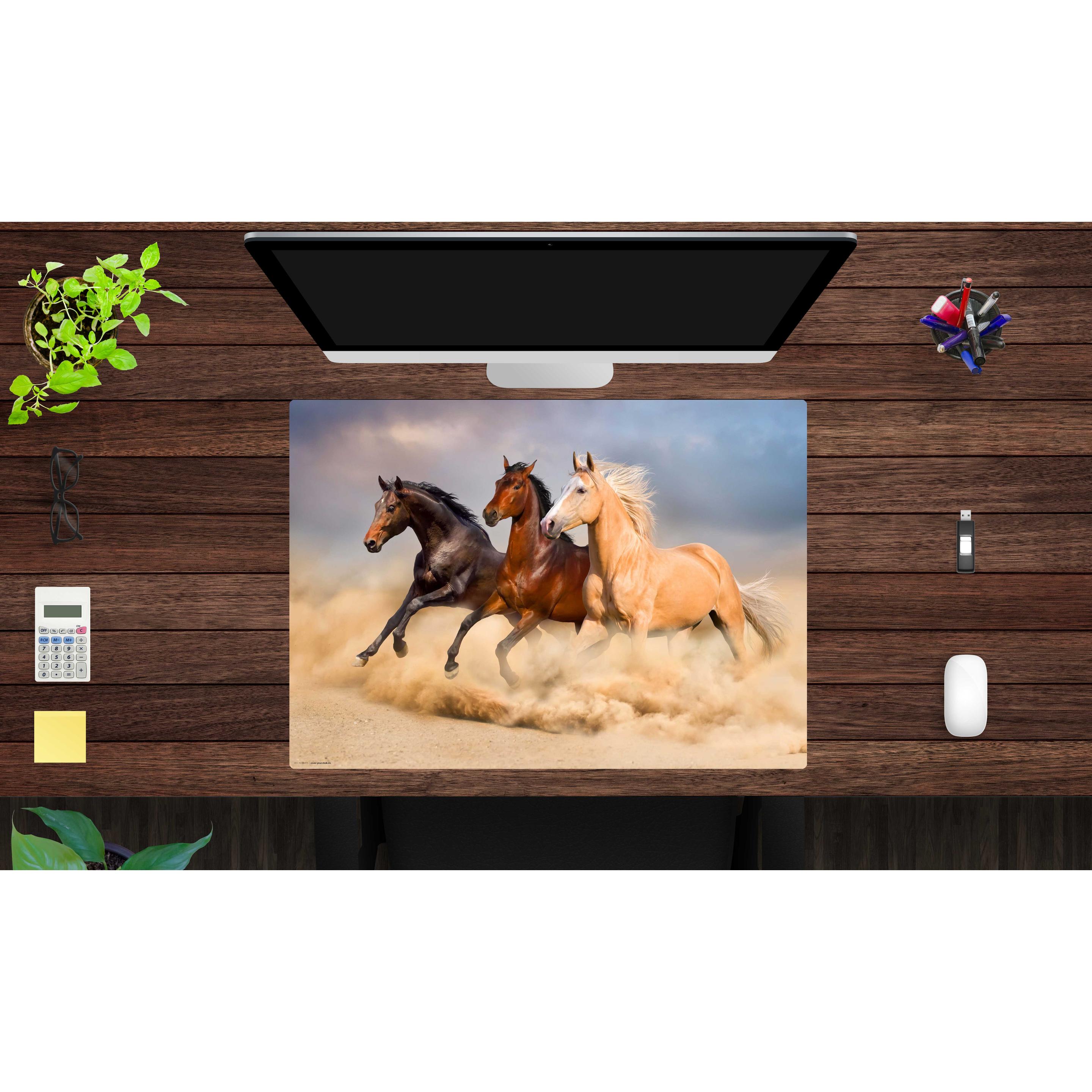 Thumbnail - CoverYourDesk, Unterlage, Schreibtischunterlage Drei Pferde