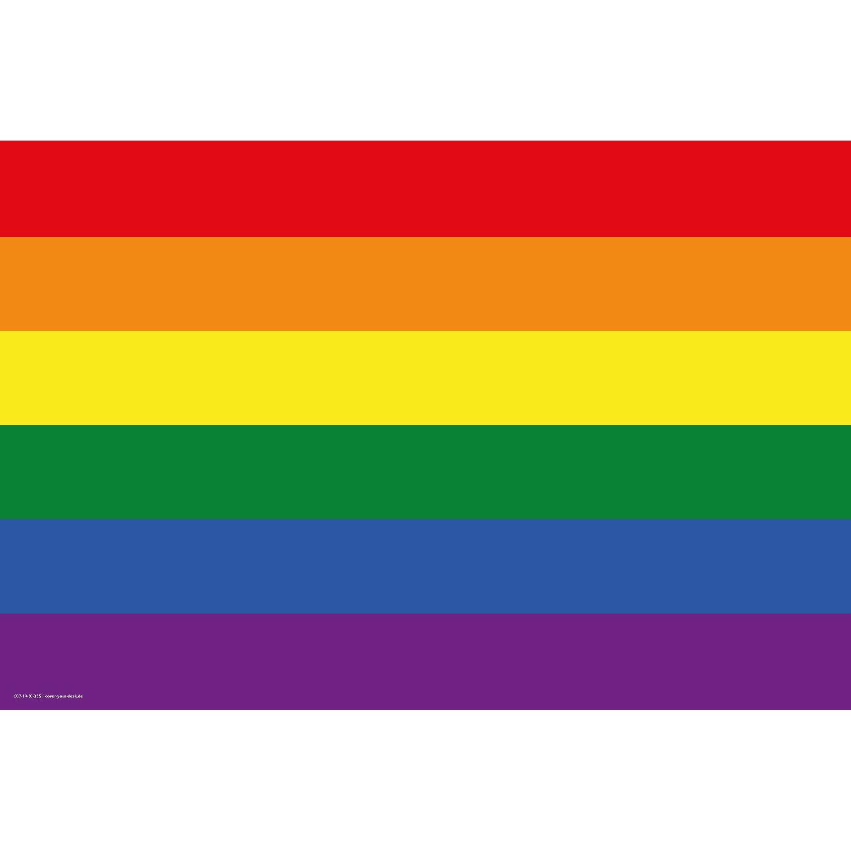 CoverYourDesk, Unterlage, Schreibtischunterlage Flagge Regenbogen