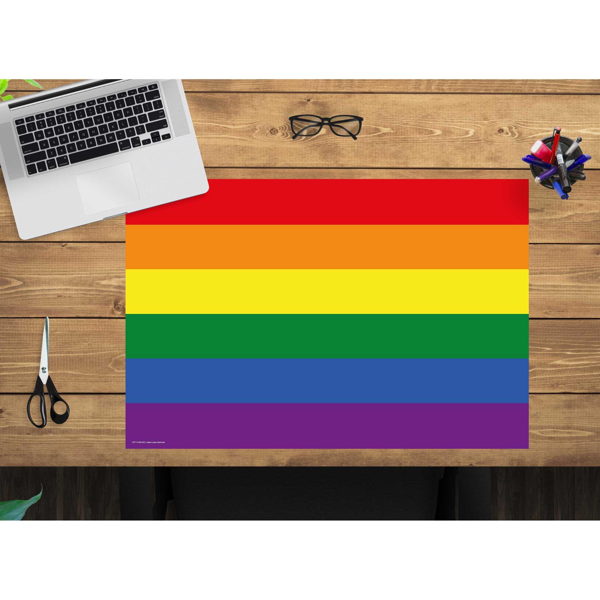 Thumbnail - CoverYourDesk, Unterlage, Schreibtischunterlage Flagge Regenbogen