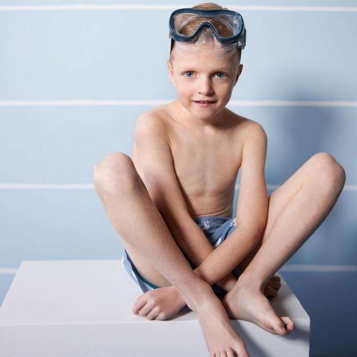 Produktbild Fresk UV Badeshorts, Palmtree Steel Gray - 122-128 cm (122, 128)