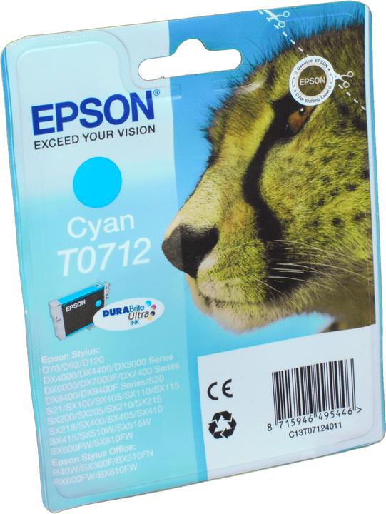 Produktbild Epson T0712 - 5.5 ml - Cyan - Original - Blisterverpackung (C)