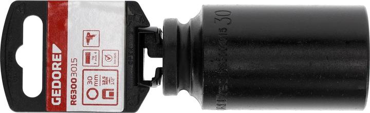 Actual product image Gedore Red red R63003015 Power screwdriver bit 1/2" hexagon 30 mm length 78 mm (30 mm)